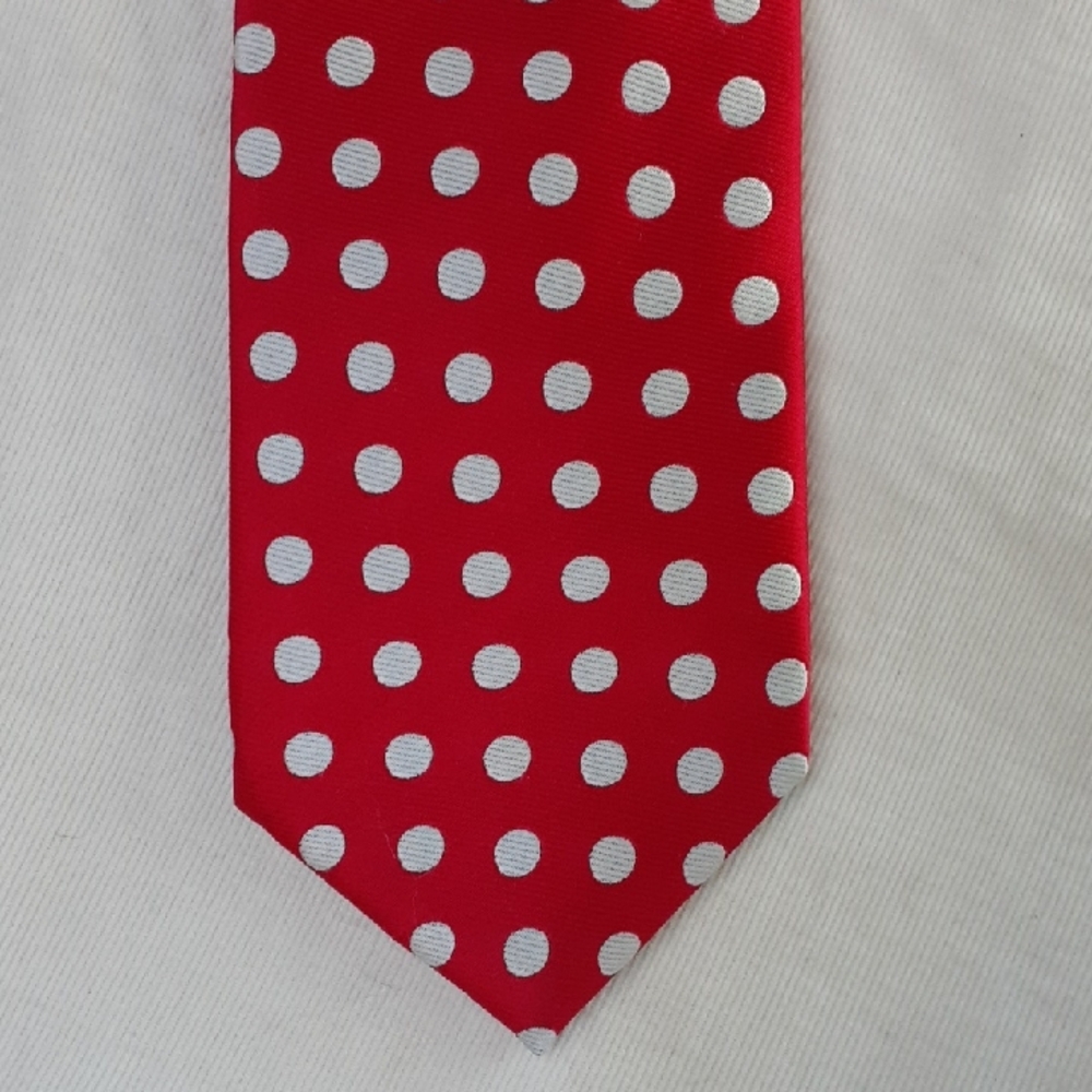 John Sparks Red Polka Dot Tie